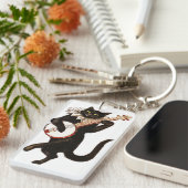 Porte-clés Chat Jouer au banjo (Devant droit)