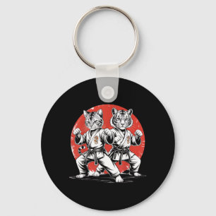 Porte-clés Chat Karaté Tigre Karategi Karaté Objets Japonais 