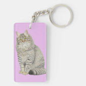 Porte-clés Chat Longhair Tabby (Dos)