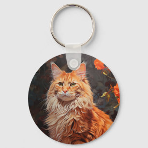 Porte-clés chat Maine Coon