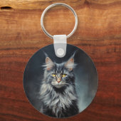 Porte-clés chat Maine Coon (Recto)