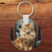 Porte-clés chat Maine Coon (Recto)
