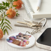 Porte-clés chat mignon (Devant Droit)