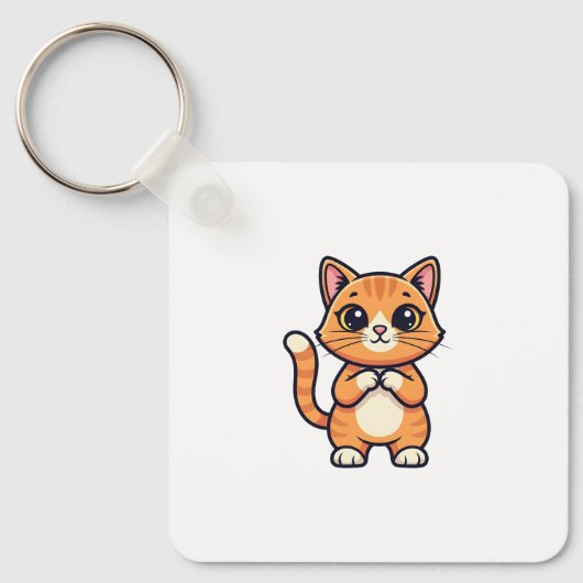 Porte-clés chat mignon (Recto)
