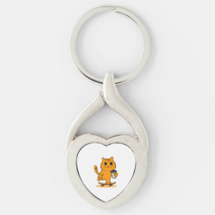 Porte-clés Chat Mignon en Planche à Roulettes