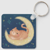 Porte-clés Chat mignon sur la Lune (Dos)