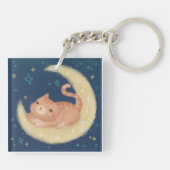 Porte-clés Chat mignon sur la Lune (Dos)
