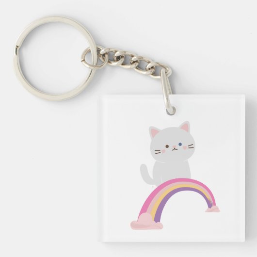 Porte-clés chat minou mignon (Devant)