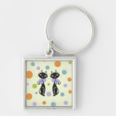 Porte-clés Chat moderne du milieu du siècle (Devant)