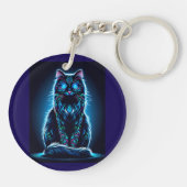 Porte-clés Chat Néon Fond Vivant-97948 (Dos)