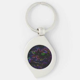 Porte-clés Chat Neon Glow