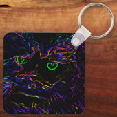 Porte-clés Chat Neon Glow (Verso)