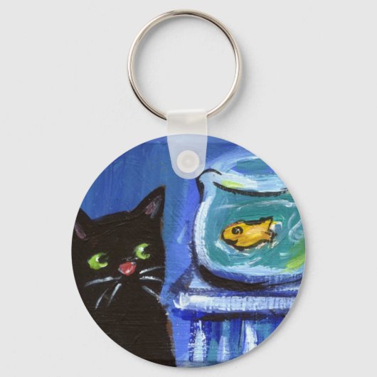 Porte-clés Chat noir (Recto)