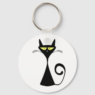 Porte-clés chat noir