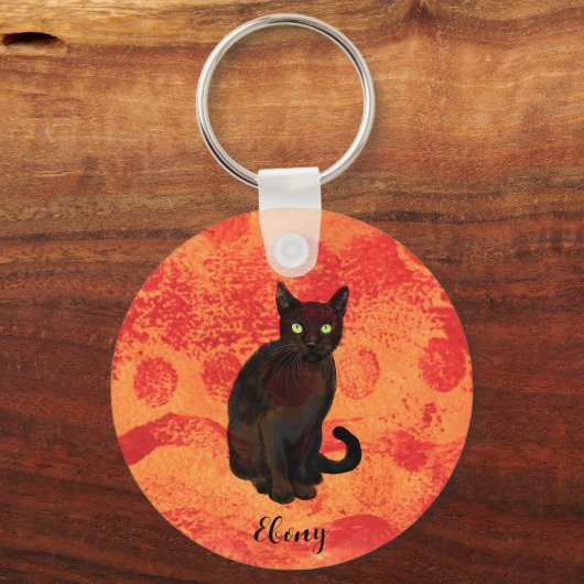 Porte-clés chat noir (Recto)