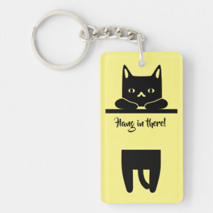 Porte-clés Chat noir, accrochez-vous là !
