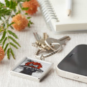 Porte-clés Chat noir avec Casquette fabuleux (Côté)