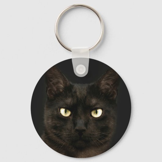 Porte-clés chat noir éffrayant (Recto)