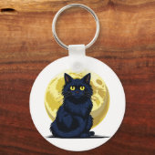 Porte-clés Chat noir en colère (Verso)
