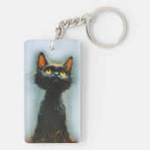 Porte-clés Chat noir enchanté (Dos)
