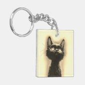 Porte-clés Chat noir enchanté doré (Devant gauche)