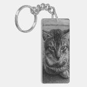 Porte-clés Chat noir et blanc (Devant gauche)
