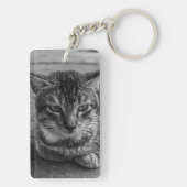 Porte-clés Chat noir et blanc (Dos)