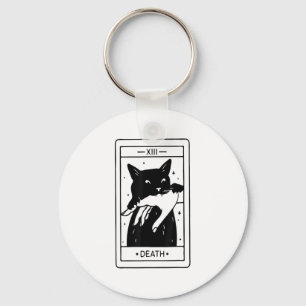 Porte-clés Chat Noir Halloween Carte Tarot Drôle Pour Moi
