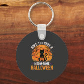 Porte-clés Chat Noir Halloween Incroyable (Recto)