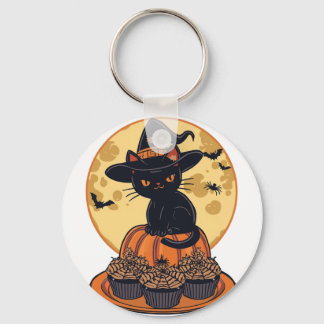 Porte-clés Chat Noir Halloween – Mignon & Effrayan