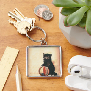 Porte-clés Chat noir HALLOWEEN Vintage