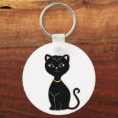 Porte-clés Chat noir mignon (Verso)