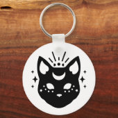 Porte-clés Chat noir mystique (Recto)