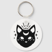 Porte-clés Chat noir mystique (Verso)
