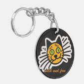 Porte-clés Chat noir sauvage et gratuit (Devant gauche)