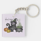 Porte-clés Chat noir sorcière | Vibes sorcières (Dos)