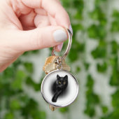 Porte-clés Chat noir Yellow Eyes T-shirt Chats Tee (main)