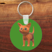 Porte-clés Chat orange (Recto)