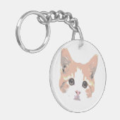 Porte-clés Chat Orange Et Blanc (Devant gauche)