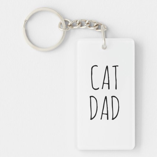 Porte-clés "Chat Papa" Simple Farmhouse moderne (Devant)