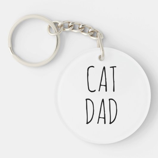 Porte-clés "Chat Papa" Simple Farmhouse moderne (Devant)