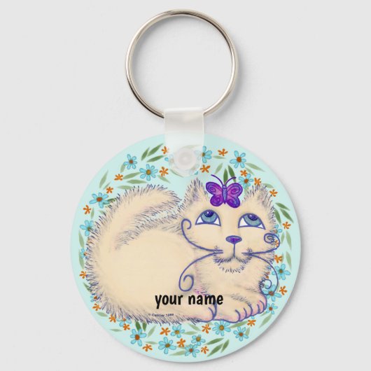 Porte-clés Chat Papillon (Recto)