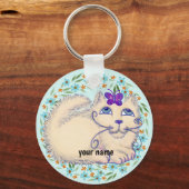 Porte-clés Chat Papillon (Recto)