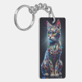 Porte-clés Chat Paré de Bijoux (Devant gauche)