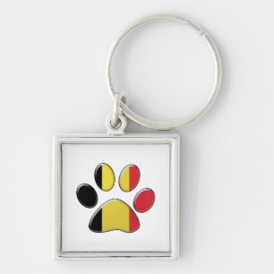 Porte-clés Chat patriotique belge