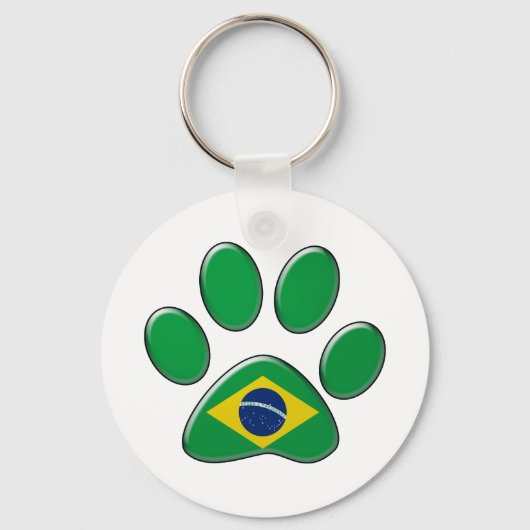 Porte-clés Chat patriotique brésilien (Recto)