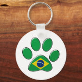 Porte-clés Chat patriotique brésilien (Recto)