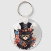 Porte-clés Chat patriotique étoilé (Verso)