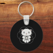 Porte-clés Chat Persan Anime Chaton Sensibilisation à la dysl (Recto)