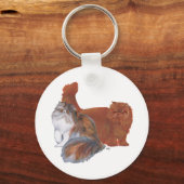Porte-clés Chat Persan Calico et Chat à poil long rouge (Recto)